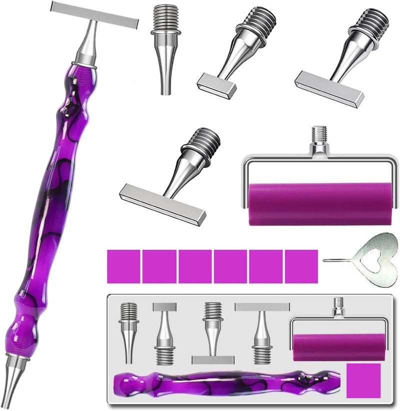 13PCS Diamond Art Pen, with 1,3,6,9 Stainless Steel Nibs, Ergonomic Diamond Art Pen, 5D Diamond Painting Pens Tools, for Both Beginners and Experienced Diamond Artists